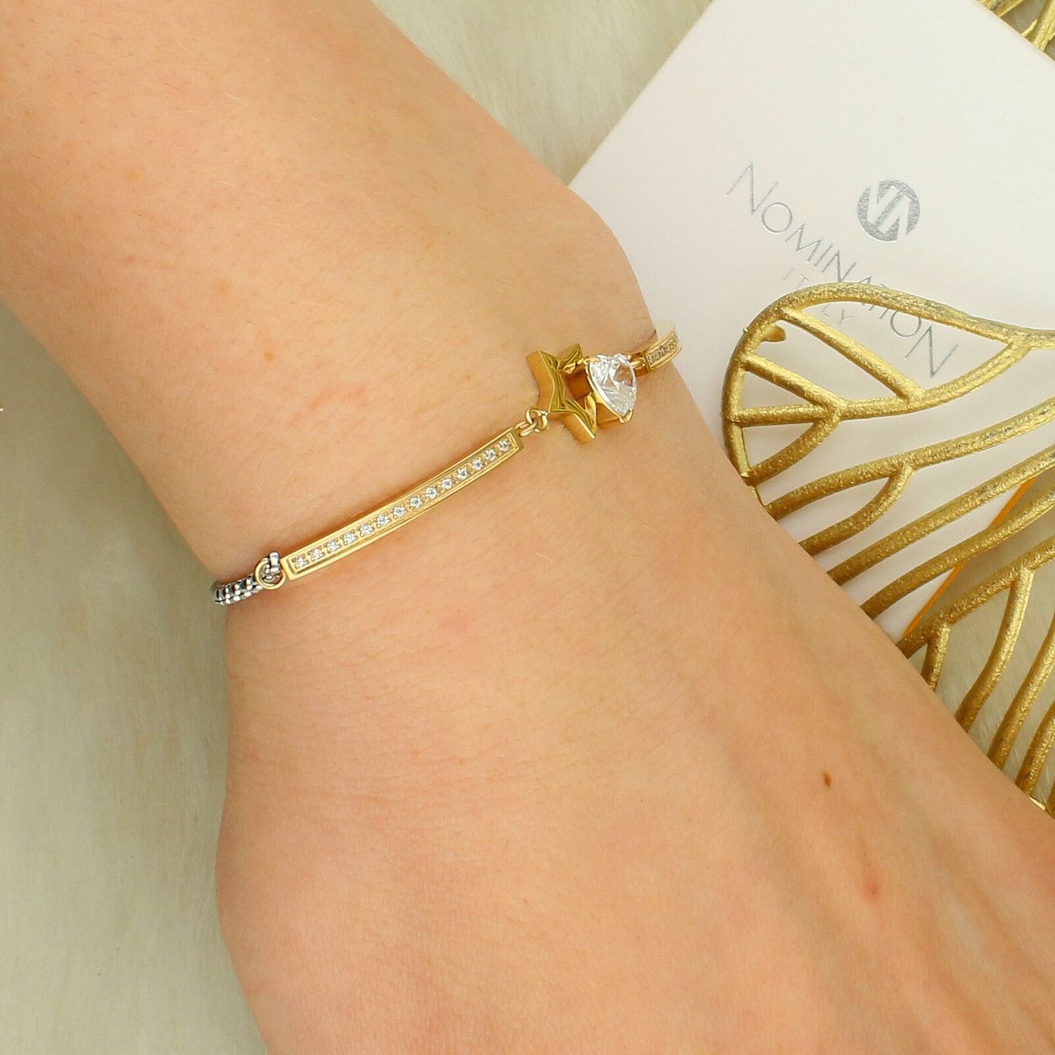 Bransoletka Nomination Milleluci gwiazda i serce z cyrkonią 028021 023d.jpg